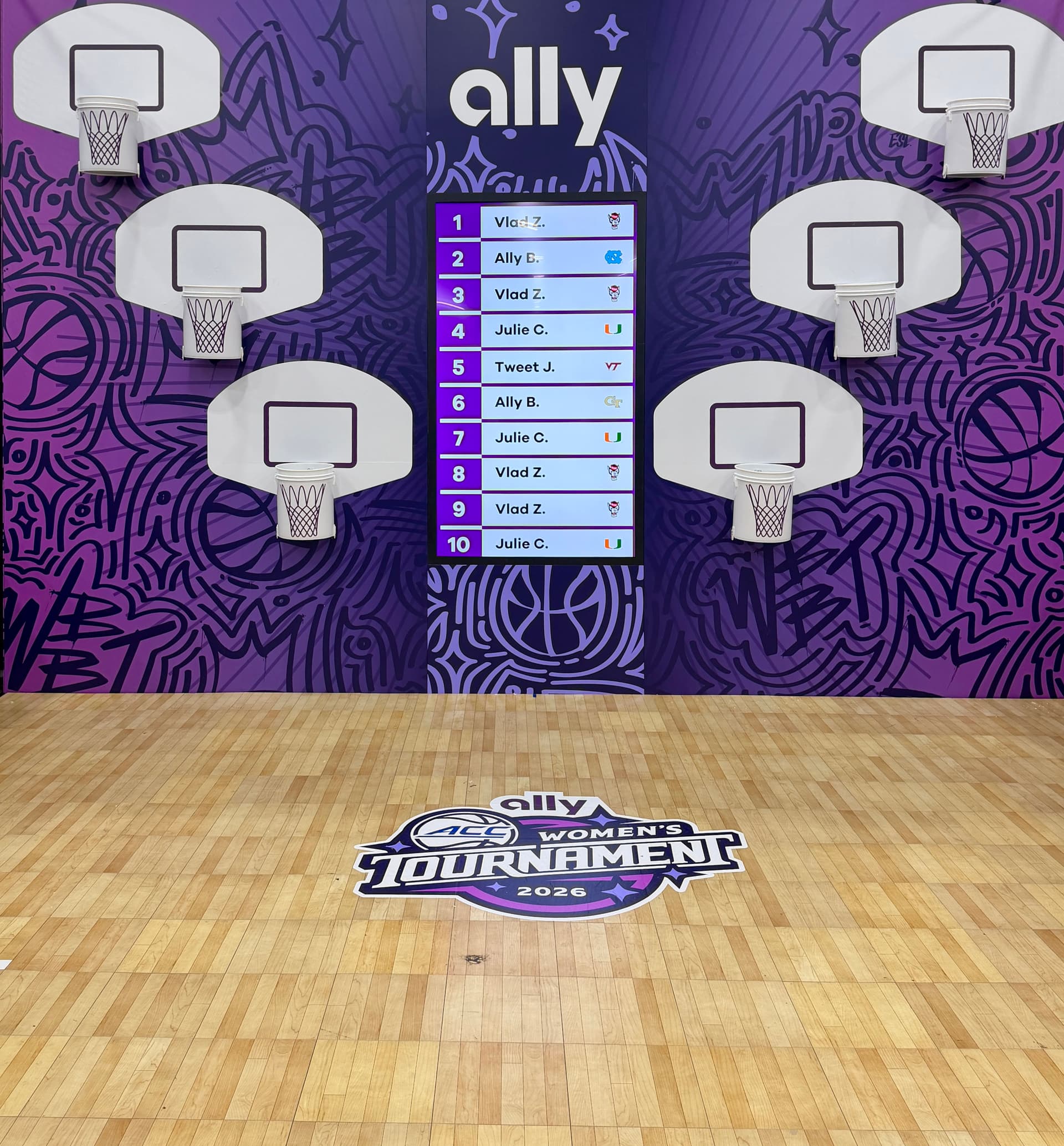 Instrumented Pop-A-Shot with sensors feeding a live leaderboard