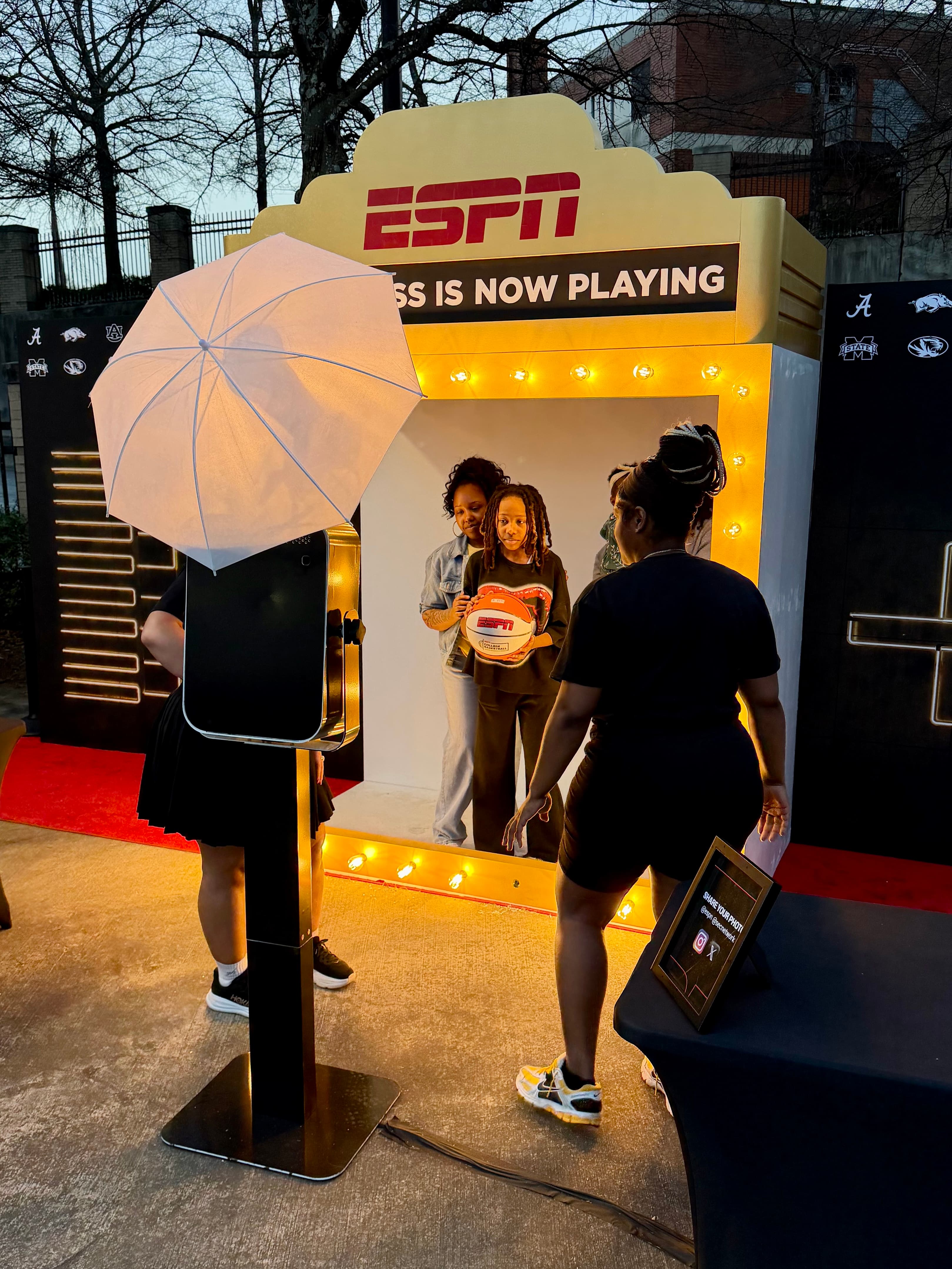 Center Stage: ESPN Magazine Photo Experience at the SEC Women's Tournament