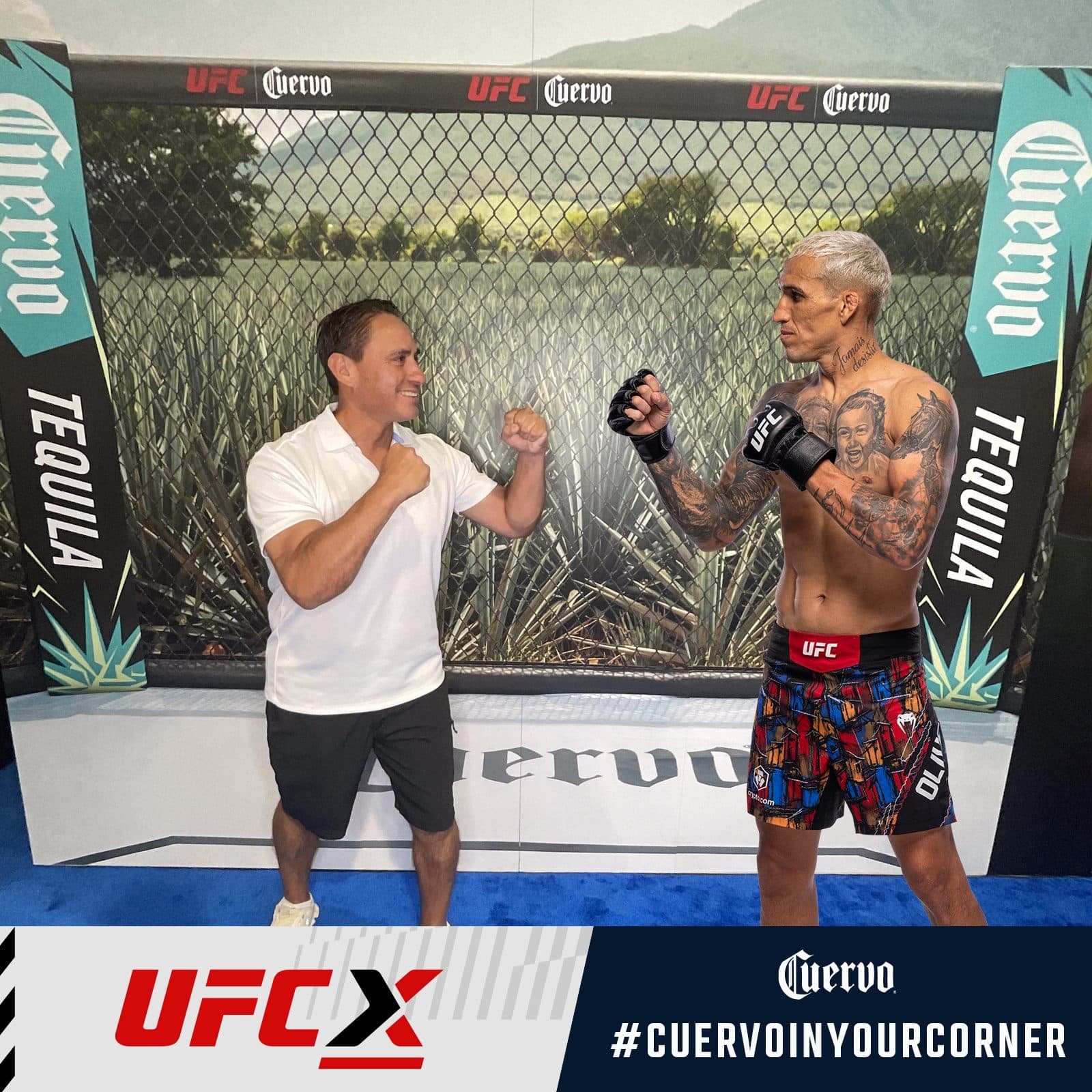 Jose Cuervo × UFC Selfie Station on an octagon set